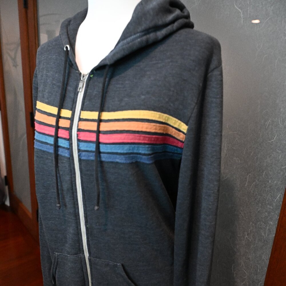 Aviator Nation 5 Stripe Size Medium Dark Grey